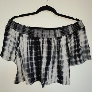 Cropped Tie Dye Blouse